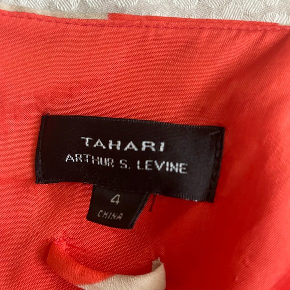 Tahari Swirling Print Jersey Shift Dress - Picture 5 of 5